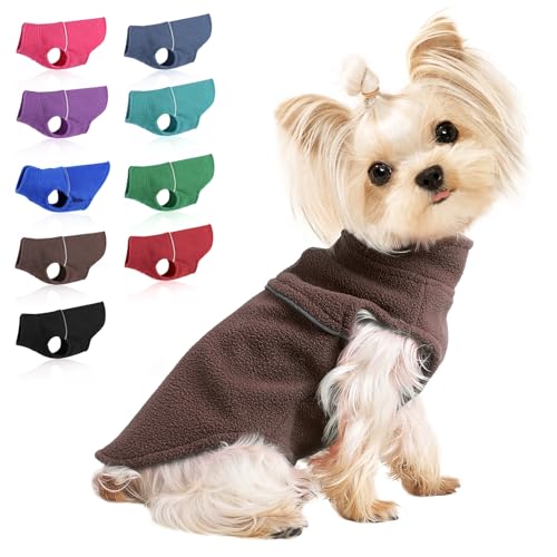 Fleece-Weste Hundepullover – XS Hundekleidung – Welpenkleidung für kleine Hunde Mädchen Junge – Chihuahua-Pullover – Yorkie-Kleidung – Katzenpullover – Haustierkleidung – Hundepullover für kleine von Ccurrili