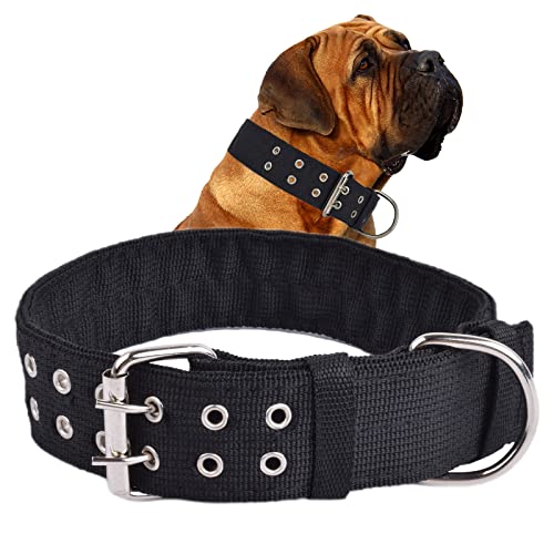 Buckle Hundehalsband, 2 breite verstellbare Nylon-Militär-taktische Hundehalsbänder, 2-reihiger D-Ring, robustes Hundehalsband von Cdycam