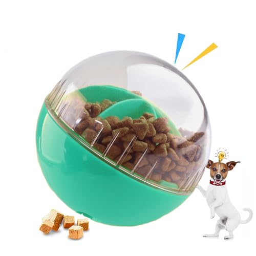 Cdycam Hunde-Leckerli-Ball, verstellbare Dosierung, interaktives Spielzeug, wackelnder Wackel, sprechender Ball, kichern, quietschend, Welpen-Puzzle-Spielzeug für Langeweile und langsames Feedern von Cdycam