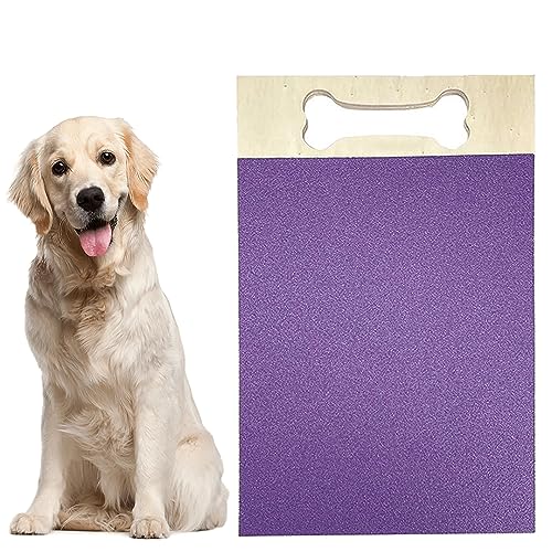 Cdycam Hunde-Nagelkratzbrett, doppelseitige Feile Kratzbrett für Hunde Pfote, zweiseitiges Körnungspad, 39,9 x 22,4 cm, lustige Nagelpflege (Lila) von Cdycam