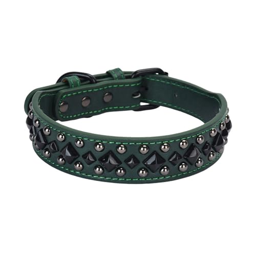CeaBulo Resistente Metallnieten Kragen Halsblatt Leder Minimalisten Hundehalsband Für Alltägliche Spaziergänge Und Event Leder Punk Hund CeaBulo Resistente Metallnieten Kragen Halsblatt Leder Minimalisten Hundehalsband Für Alltägliche Spaziergänge Und Event Leder Punk Hund von CeaBulo