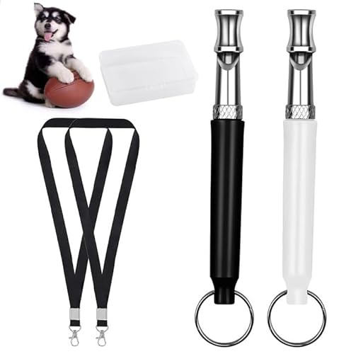 Ceeyoll 2 Stücke Hundepfeife Ultraschallhundepfeife Kommt Mit Nylon-Lanyard Anti Bellende Hundepfeife Geeignet für Hundetraining Antibell Hundepfeife Ultraschallpfeife von Ceeyoll