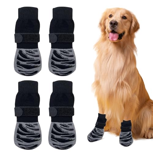 2 Paar Hundesocken Hundeschuhe Hundesocken Anti Rutsch Hundeschuhe Pfotenschutz Outdoor Pfotenschutz Hund Hunde Schuhe Outdoor Hundeschuhe Winter Hunde Schuhe Schuhe FüR Hunde Hundesocken Leckschutz von Celiodd