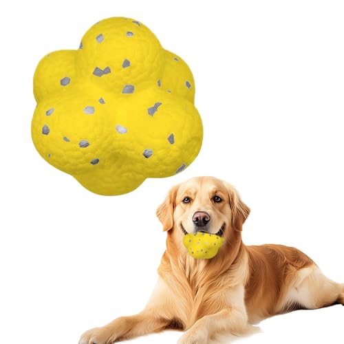 Celiodd 1 Stück Pfotenstern Kauzauber Ball Magic Ball Hund Pfotenstern Magic Ball für Hunde Hundespielzeug Ball Hundebälle für Große Mittlere und Kleine Hunde(Yellow) von Celiodd