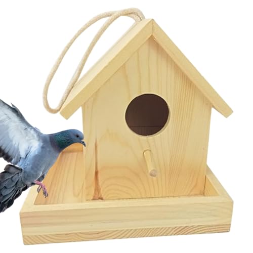 Außerhalb des Vogelhauses, hölzerne Vogelhaus -Feeder | Ative Verschachtelung warmes robuste Cottages | Papageiennest Garten Terrasse, Holznistkastenhaus für Bauernhaus, Baum, von Celuicion