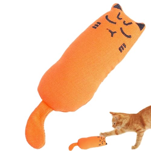 Celuicion Cat Catnip Toys, Cat Nip Spielzeug,Kätzchenzähne Reinigungswerkzeug - Zähnereinigungswerkzeug mit Katzenminister im Inneren, interaktives Indoor -Katze -Kickspielzeug, fördert das Training von Celuicion