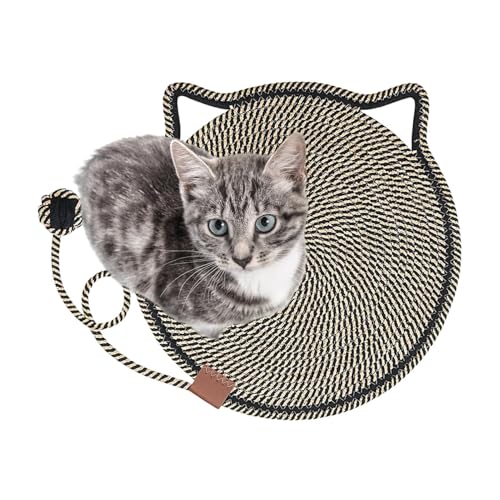 Celuicion Cat Scratch Pad, Cat Scratch Mat,Runde horizontale Bodenkratzen mit Spielzeug - Haustierzubehör für Innenkätzchen, Möbelschutz für Wand, Couch, Teppiche, Sofas von Celuicion