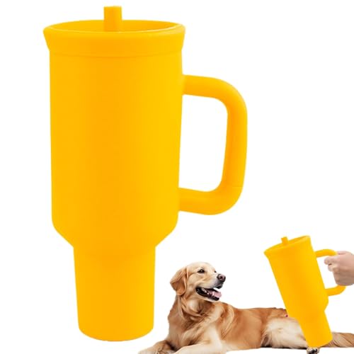 Celuicion Flaschenspielzeug für Hunde, Crinkle Dog Cup,Wasserbecher-Spielzeug | Kreatives Quietsch-Hundespielzeug, simuliertes Hundekauspielzeug mit Vogelgeräusch für kleine/mittlere Hunde von Celuicion