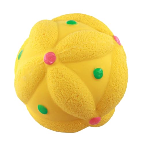 Celuicion Hundekau -Spielzeugkugeln, unzerstörbare Hundebälle - Haustier Quietschender Latex -Molar Ball - Eingebautes Soundgerät Haustier-Zahnen-Spielzeug für mittelgroße und kleine Haustiere von Celuicion