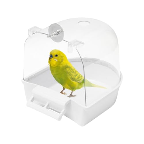 Celuicion Vogelbad für Käfig, Vogel Badewanne, Hängender Papagei Badewanne Dusche Vogelkäfig Zubehör für Kleine Vögel Kanarische Wellensittiche Papageien Nymphensittich Lovebird Hamster von Celuicion