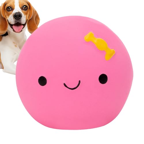 Eierbälle für Hunde, Spielzeug für Welpeneier,Weicher Latex-Gummi-Tier-Interaktiver Apportierball in niedlicher Eierpuppenform | Squeak Pet Chew Vierfarbiges Ei für interaktives Apportierspiel von Celuicion