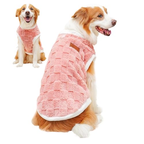 Haustiermantel für kaltes Wetter, Plüsch-Hundeweste für den Winter - Weicher Haustierpullover - Winddichter Pullover für Hunde, leichte Hundekleidung für Spaziergänge im Freien von Celuicion