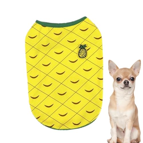 Hunde Sommerkleidung, kleines Hundehirt | Sommerkleidung für Haustiere | Süße einzigartige Hundekatze Hemd, Wassermelon Ananas Kätzchen Kleidung, atmungsaktives Haustier -Outfit für Hunde Katzen Welpe von Celuicion