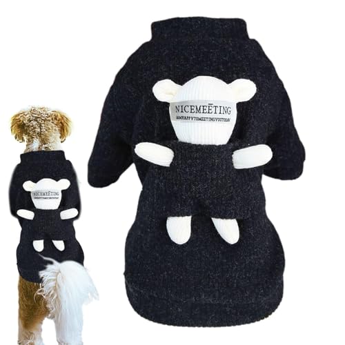 Hundepullover, Warmer Hundepullover - Mit Rollkragen-Strickkatzen-Outfits für Bärenpuppe | Schöner Stil, dick, strickend, warme Haustierkleidung für Foto-Requisiten von Celuicion