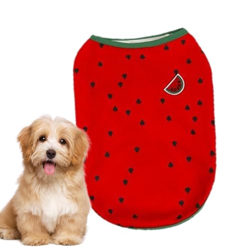 Hundeweste, Hunde Sommerkleidung - Sommerkleidung für Haustiere - Süße einzigartige Hundekatze Hemd, Wassermelon Ananas Kätzchen Kleidung, atmungsaktives Haustier -Outfit für Hunde Katzen Welpen von Celuicion