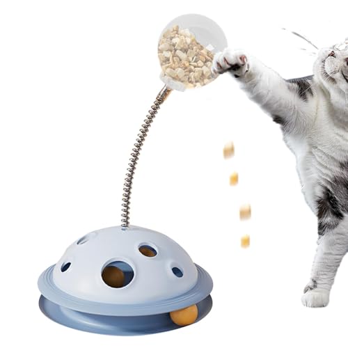 Katzenball-Bahnspielzeug, Katzenballturm | Interaktives Katzenfutter-Leckfutterspielzeug für Hauskatzen,Food Leak Ball Turntable Toys Dog Treat Dispenser für Haustiere, die Langeweile lindern von Celuicion