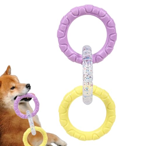 Kauspielzeug für Hunde, Zahnspielzeug für Welpen,Interaktives Kauringspielzeug für Hunde - Kauspielzeug-Ring für Welpen, unzerstörbares Hunde-Kauspielzeug für die Gesundheit, lustiges Hunde-Anreicheru von Celuicion