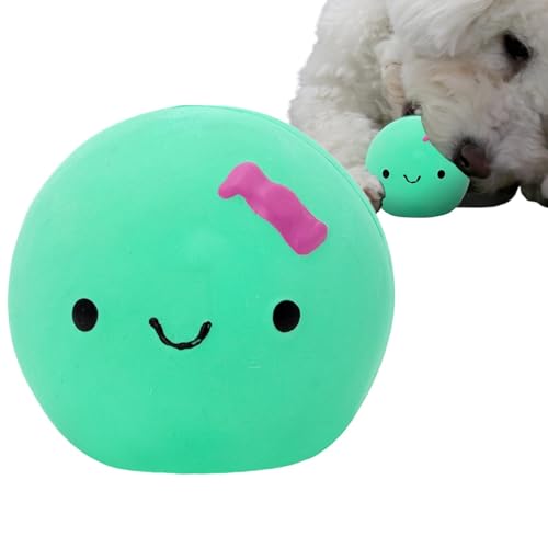 Quietschendes Ei für Hunde, Hundespielzeug aus Gummiei - Weicher Latex-Gummi-Tier-Interaktiver Apportierball in niedlicher Eierpuppenform | Squeak Pet Chew Vierfarbiges Ei für interaktives Apportiersp von Celuicion