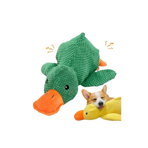 Cemssitu Grishay Calm Duck Dog Toy, Dog Emotional Support Duck, Sherum Outfany Dotmalls Calming Duck, Calming Duck Dog Toy Bright Yellow, Calming Duck for Dogs, The Mellow Dog Calming Duck (Green) von Cemssitu