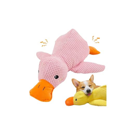 Cemssitu Grishay Calm Duck Dog Toy, Dog Emotional Support Duck, Sherum Outfany Dotmalls Calming Duck, Calming Duck Dog Toy Bright Yellow, Calming Duck for Dogs, The Mellow Dog Calming Duck (Pink) von Cemssitu