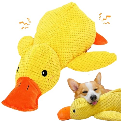 Cemssitu Grishay Calm Duck Dog Toy, Dog Emotional Support Duck, Sherum Outfany Dotmalls Calming Duck, Calming Duck Dog Toy Bright Yellow, Calming Duck for Dogs, The Mellow Dog Calming Duck (Yellow) von Cemssitu