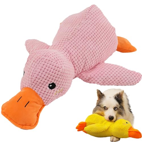 Cemssitu The Mellow Dog Calming Duck Dog Toy, Cutated Calming Pillow for Dogs, Dog Duck Toy with Quacking Sound, Dog Stuffed Animals Chew Toy for Any Size Dog (Pink) von Cemssitu