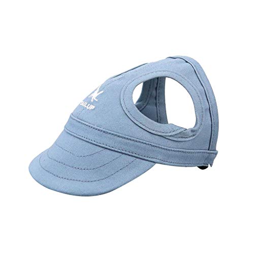 Cenlang Baseballmütze für den Außenbereich, Katze, Hund, Sport, verstellbare Streifen, Sommerreise, modische Haustier-Sonnenhaube mit Ohrlöchern (Blau, L) von Cenlang