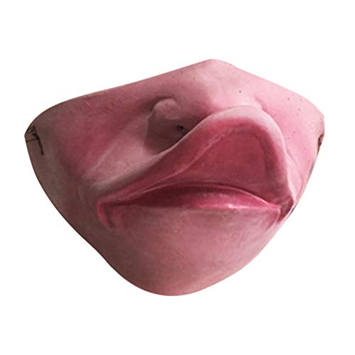 Cenlang Funny Fun Mask Große Lippen Kopfbedeckung Haustier Lustige Maske (D, Einheitsgröße) von Cenlang