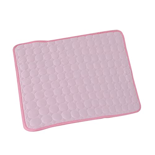 Kühlmatte für Hunde, Eisseide, selbstkühlend, waschbar, tragbar, kühlend, für Hunde, Katzen, Haustiere (Rosa, Größe XS (40 x 30 cm) von Cenlang