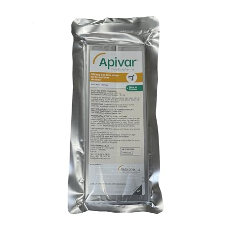 Centrovete Apivar Bienenstockstreifen für Bienen, 500 mg, 10 Streifen von Apivar