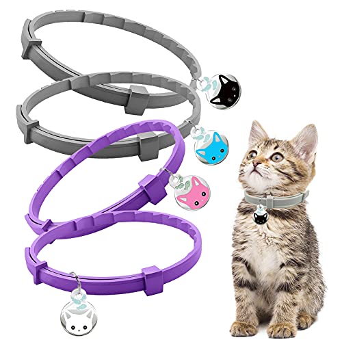 Rinetics 4 Pack Cats Calming Collar, Waterproof Calm Collar Size Up to 15 Inches (4 Pieces Cats Collar+4 Pendants) von Cenyo