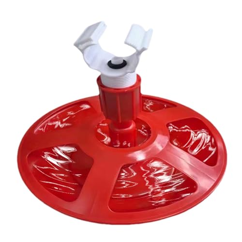 Automatic Chicken Waterer, Water Feeder Poultry Waterer, Poultry Watering Cups, Water Dispenser Poultry Drinker, Duck Waterer for Ducks, Chicks, Turkeys, Quail, 11.81 inches, Red von Ceprznvey