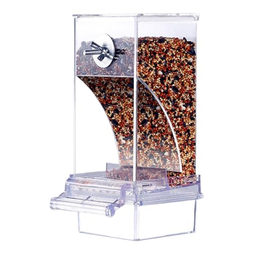 Automatischer Vogelfeeder, Vogelfeeder, klare Vogelfeder, Parakeet Feeder, automatische Bird-Feeder für Käfig, Clear und No-Clutter-Futter für Parakeets, Cockatiel und kleine Vögel von Ceprznvey