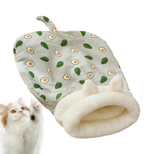 Bequemer Katzenschlafsack, Katzensackbett, gemütliches, beruhigendes Katzenbett mit Schwanz, Katzenversteck, bequemer Haustier-Kuschelsack für Hauskatzen unter 8 kg, 55 x 45 cm von Ceprznvey