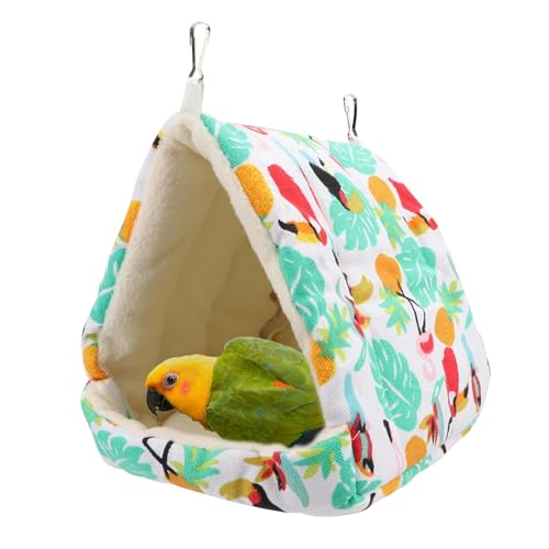 Bird Hammock Nest, Lovebirds Käfigdekoration, Haustier-Habitat, Winter, warm, Resting, kompaktes Baumwollmaterial, gemütlich und bequem, ideal für Cockatiel, Budgerigar, Conure von Ceprznvey