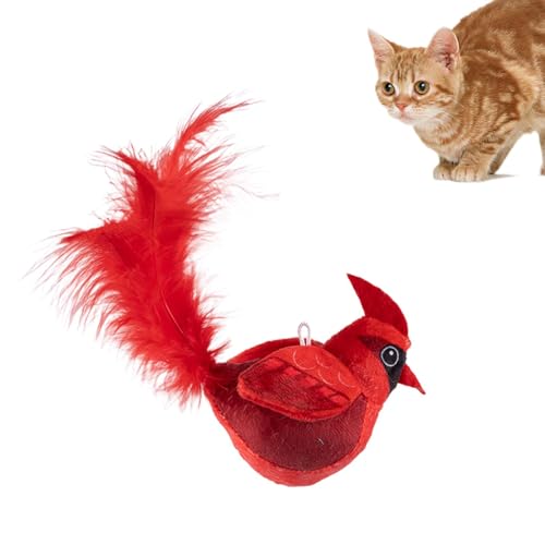 Cat Toy with Sound, Flapping Bird Toy, Flapping Wings Chirping Bird, Cat Bird Toy Flapping, Realistic Bird Cat Toy, Automatic, Super Soft, Interactive Flying Bird Toy for Indoor Cats Exercise von Ceprznvey