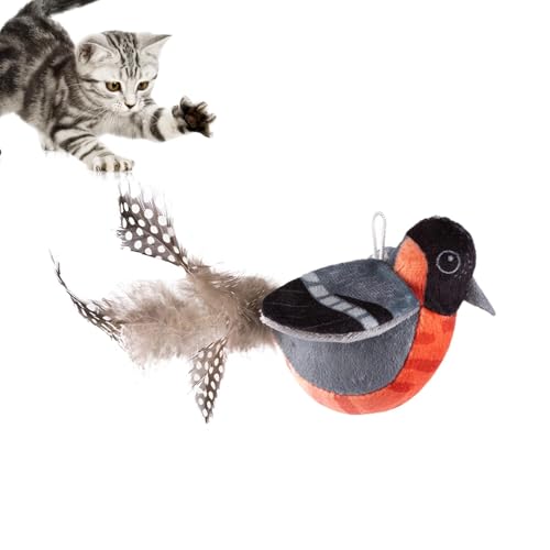 Cat Toy with Sound, Flapping Bird Toy, Flapping Wings Chirping Bird, Cat Bird Toy Flapping, Realistic Bird Cat Toy, Automatic, Super Soft, Interactive Flying Bird Toy for Indoor Cats Exercise von Ceprznvey