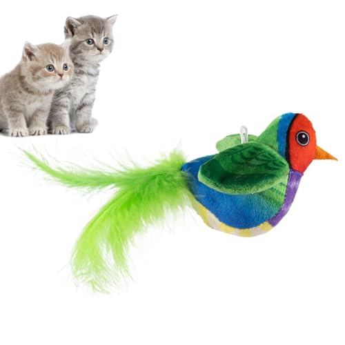 Cat Toy with Sound, Flapping Bird Toy, Flapping Wings Chirping Bird, Cat Bird Toy Flapping, Realistic Bird Cat Toy, Automatic, Super Soft, Interactive Flying Bird Toy for Indoor Cats Exercise von Ceprznvey