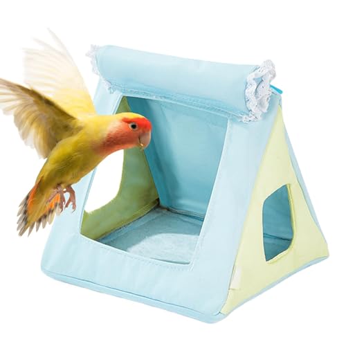 Ceprznvey Bird Bed, Parakeet Hammock, Cockatiel Nest, Four Seasons Bird House Accessories, Soft Cloth Material, Cozy Retreat for Budgies, Lovebird, Parrotlet, 6.69x6.3x5.91 Inches von Ceprznvey