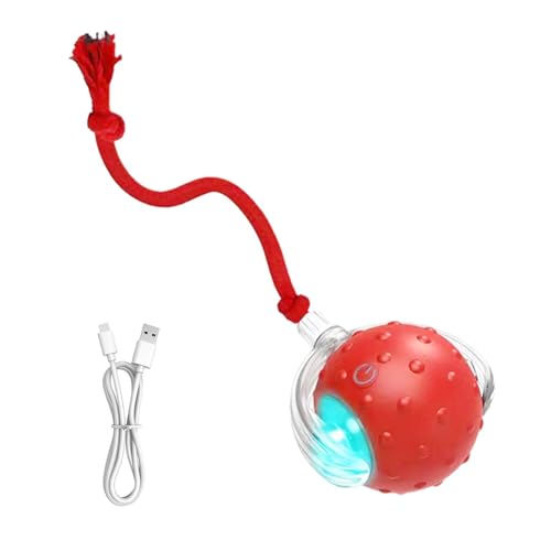 Ceprznvey Cat Toy, Cat Ball, Light Up Cat Toy, Automatic Cat Ball, Led Cat Play Ball, Pet Exercise Ball, Chirping Light Up Exercise Ball for Cats Automatic Rolling Ball for Indoor Cats, 2.4in von Ceprznvey