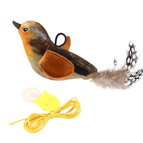 Ceprznvey Chirping Bird Toy, Cat Kaugummi, Pet Playing Tool, interaktives Design, Lightweight Sturdy Konstruktion, tragbar, Sicherheit für Kitten, 4,33 x 1,97 x 1,57 Zoll von Ceprznvey