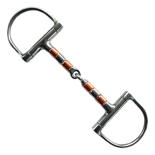 Ceprznvey D Ring Horse Bit, Horse Mouth Snaffle Bit with Coppers Roller Mouth, Single Joint Horse Bit, D-Rings Snaffle Bits for Trainings Racing Control, 13-14mm/0.51-0.55inch von Ceprznvey