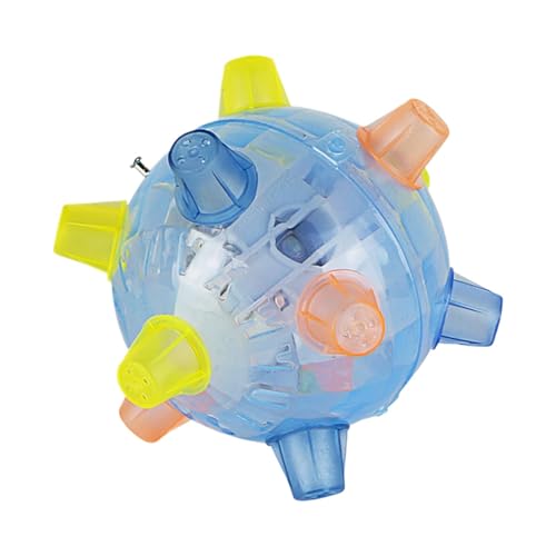 Ceprznvey Interaktives Hundespielzeug, Jumping Activation Ball, Flashing Battery Powered with Light and Music Automatic Jumping Ball for Indoor and Outdoor, 4.92 x 4.92 x 4.92 Zoll, ABS Design von Ceprznvey