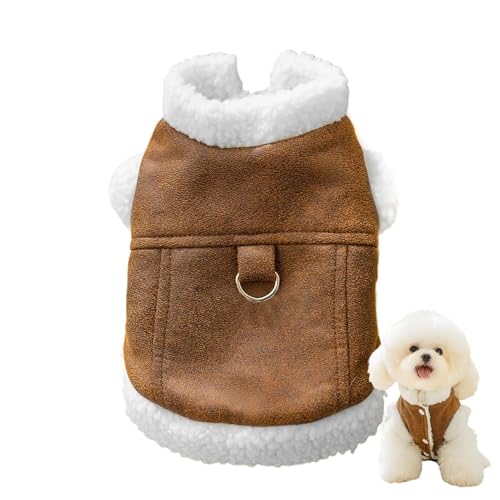 Clothes for Dogs, Puppy Coat, Dog Sweater Dog Clothes Soft Puppy Sweater Dog Coat with Traction Rope Hole for Winter Christmas, 20cm/7.87 inches, About 25cm/9.84 inches, von Ceprznvey