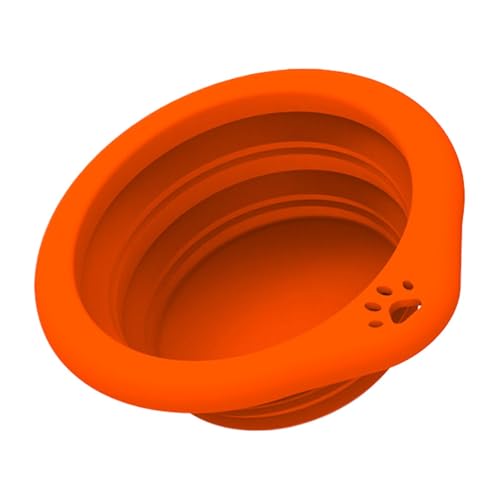 Dog Bowl, Pet Bowl, Portable Design Folding Expandable 300ml Capacity Lightweight Build Easy to Carry Sturdy Construction, Food Container for Pet, 6.69x5.91x0.47inches von Ceprznvey