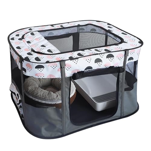 Dog Playpen, Exercise Dog Playpen, Dog Kennel Tent, Portable Dog Playpen, Exercise Dog Playpen Kennel Tent, Foldable Playpen for Pets with Polyester and Oxford Cloth Construction, 27.56x21.65x17.72in von Ceprznvey