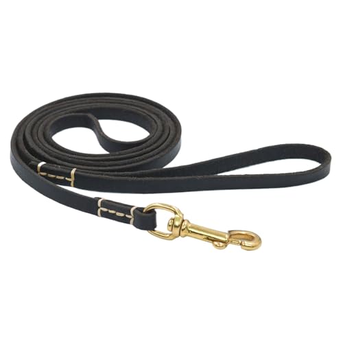 Dog Traction Rope, Dog Safety Belt, Ergonomic Training Tool, Leather & Brass Material, Lightweight and Sturdy, Walking and Training for Medium Dogs, 61.02x0.24x0.04 In. von Ceprznvey