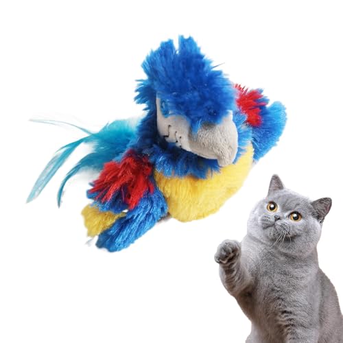 Flapping Bird Plush Toy, Bird Toy, Cat Toys with Sound, Chirping Bird Cat Toy, Flapping Bird Cat Toy, Catnip Toys, Cat Interactive Toy, Chirping Bird Cat Toy with Flapping Wings for Indoor Cats von Ceprznvey