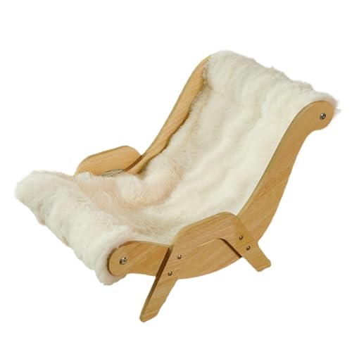 Fuzzy Katzen-Sofa-Bett, Plush Pet Sofa, beruhigendes Bett, niedliches Hundebett, kuscheliges Kissen für kleine Hunde & Katzen, & weiche Konstruktion, 35 x 39 x 35 cm, Beige, 1 Packung von Ceprznvey