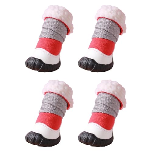 Hundeschuhe Pfotenschutz, Pfotenschutz, Winter-Hundepfotenschutzschuhe, Hundeschutz, Outdoor-Hundeschuhe für Outdoor-Aktivitäten, Schnee, Strand, 4 x 3 x 8 cm, 85 g von Ceprznvey